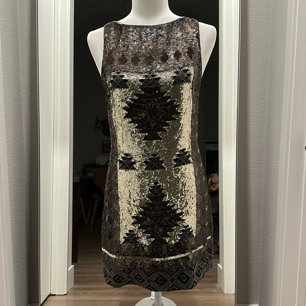 AllSaints Spitalfields Jacks Place London Hand Embellished Dress Vintage… - Picture 3 of 12